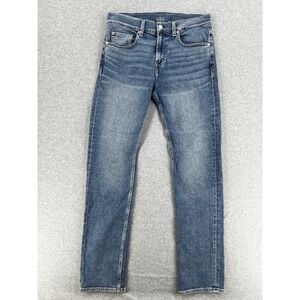 7 For All Mankind Slimmy Jeans Mens 33 Blue Slim Straight Denim Stretch